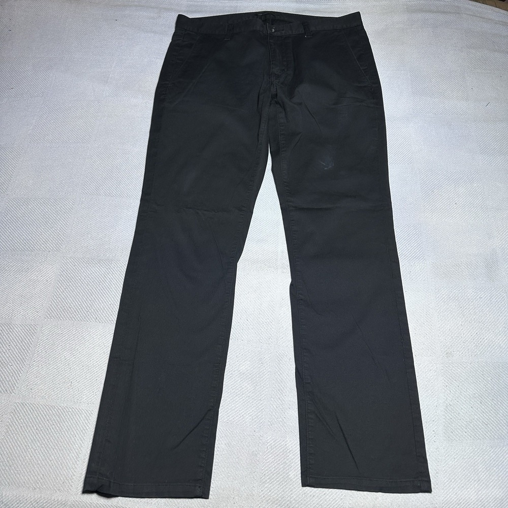 John‎ Varvatos Bowery Slim Straight Jeans 34x30 Black Corduroy Stretch 5 Pocket